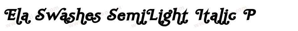 Ela Swashes SemiLight Italic PDF字体转换